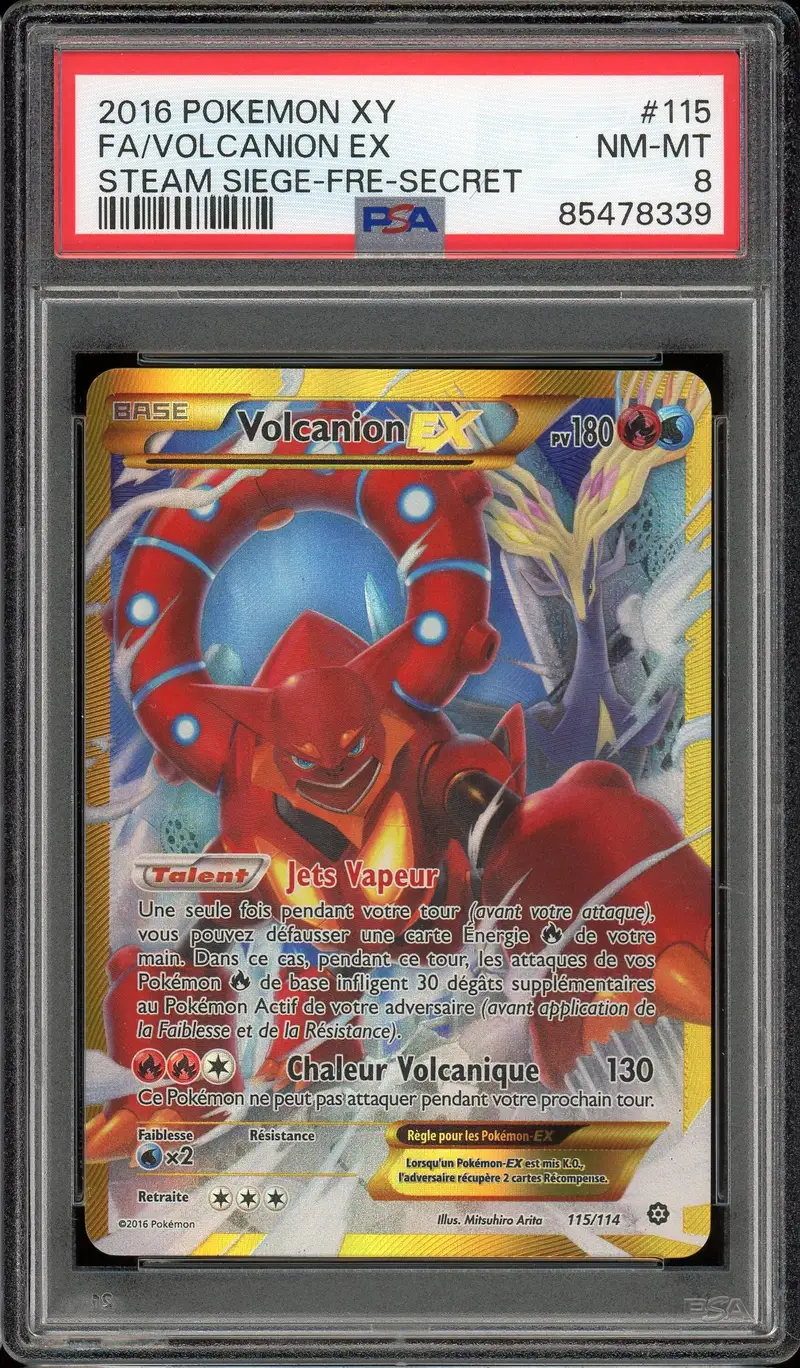 PSA 8 Volcanion Ex