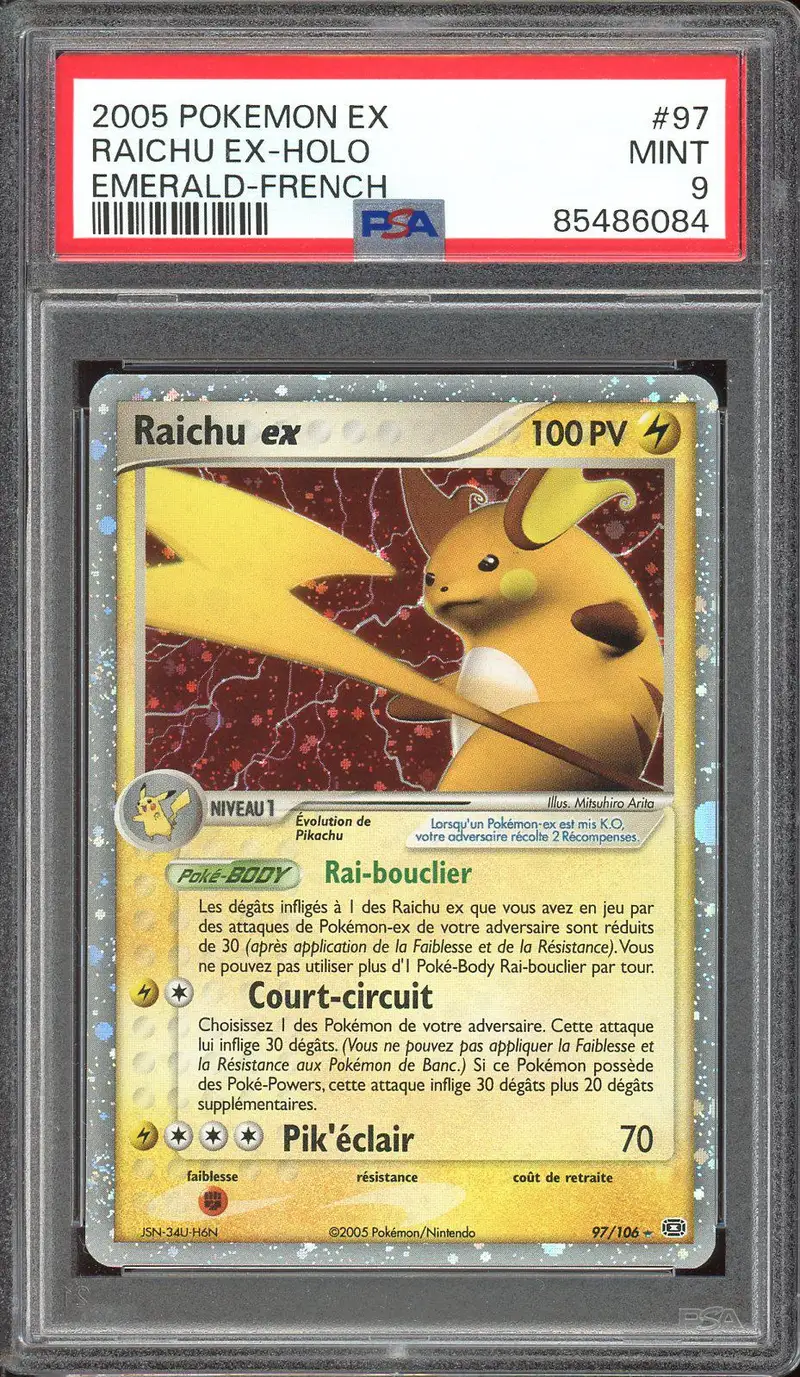 PSA 9 Raichu Ex