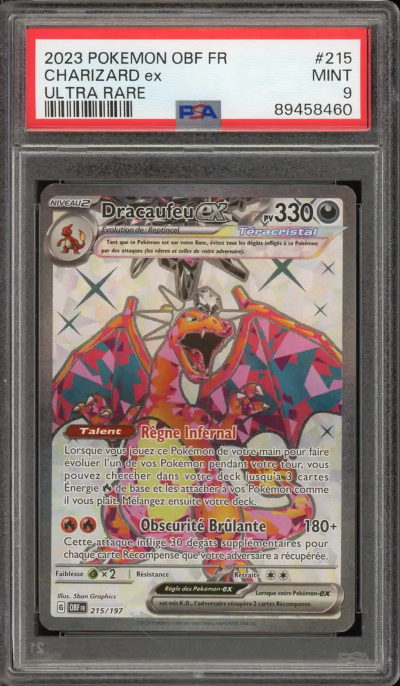 PSA 9 Dracaufeu Ex
