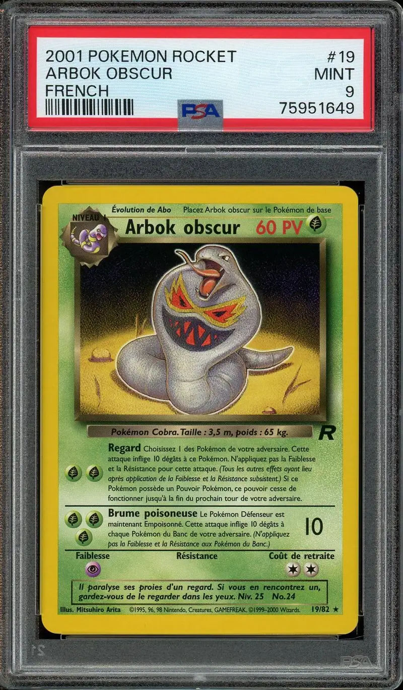 PSA 9 Arbok Obscur