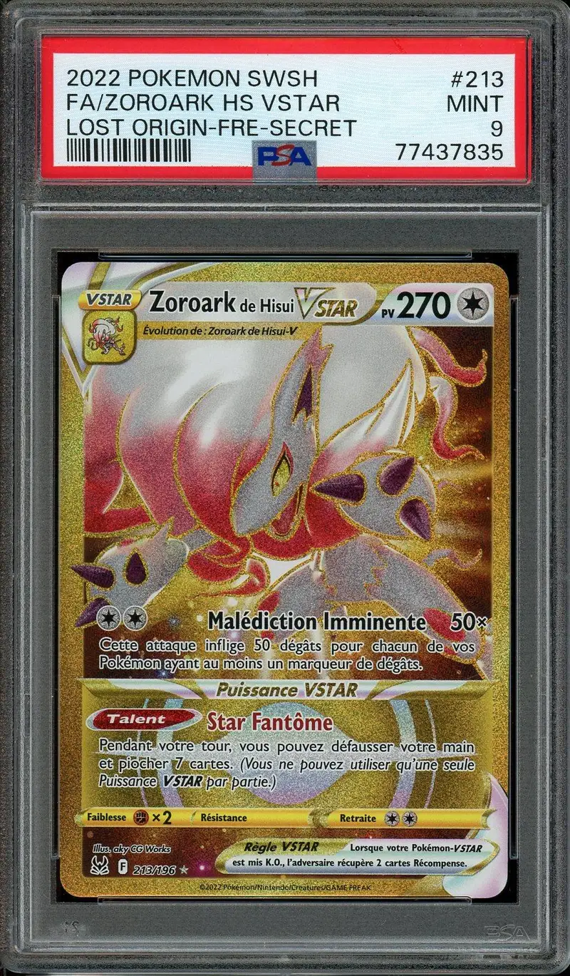 PSA 9 Zoroark de Hisui VStar Gold