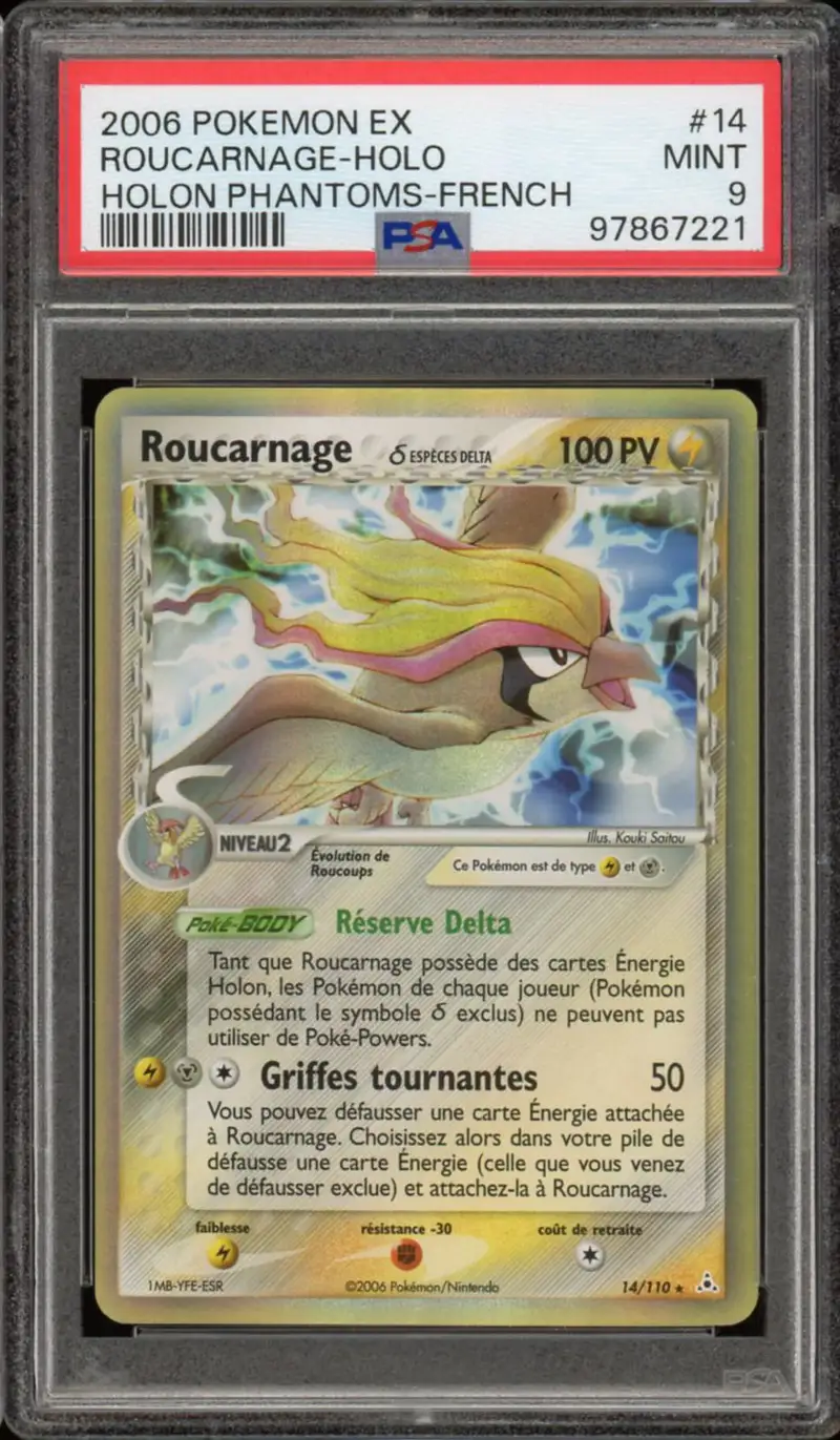 PSA 9 Roucarnage Holo
