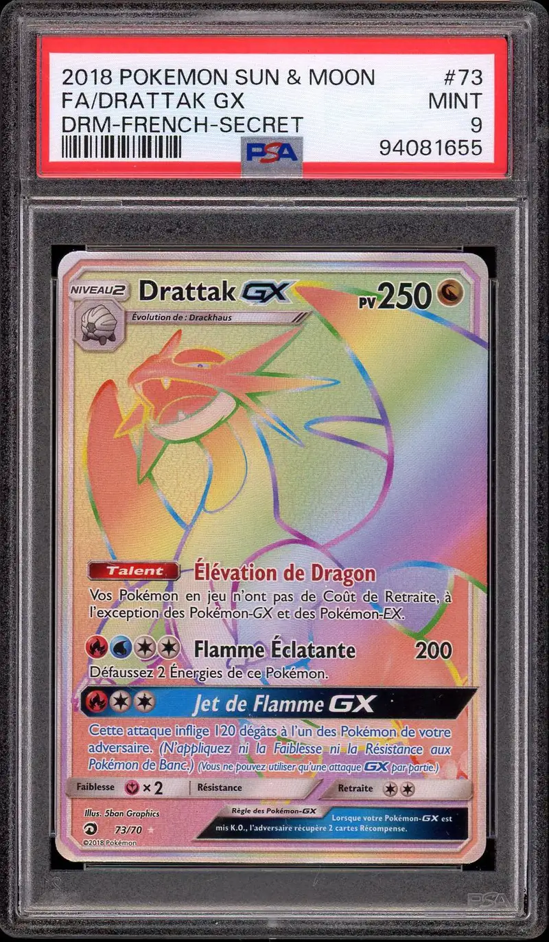 PSA 9 Drattak Gx Rainbow