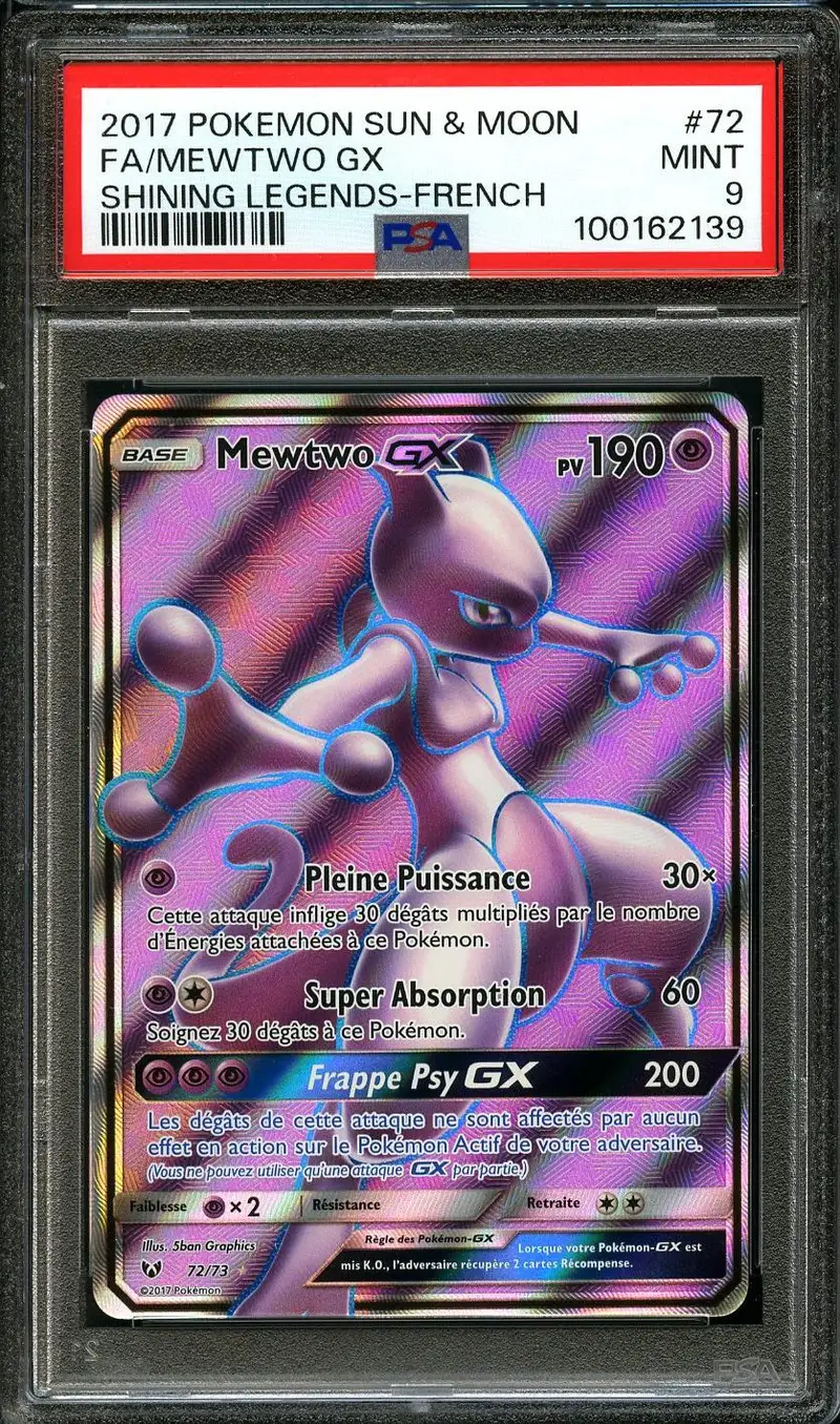 PSA 9 Mewtwo Gx