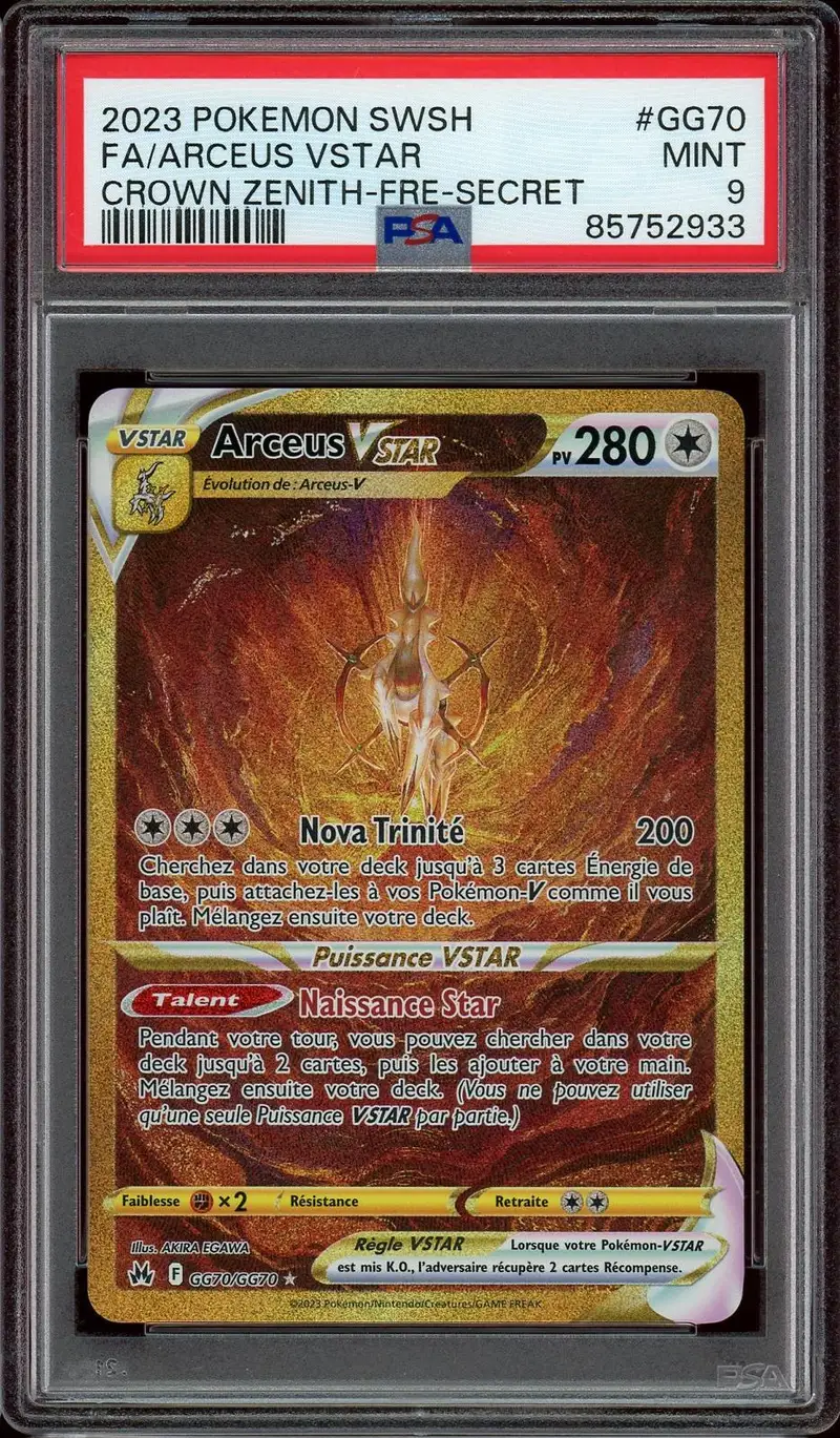 PSA 9 Arceus VStar Gold