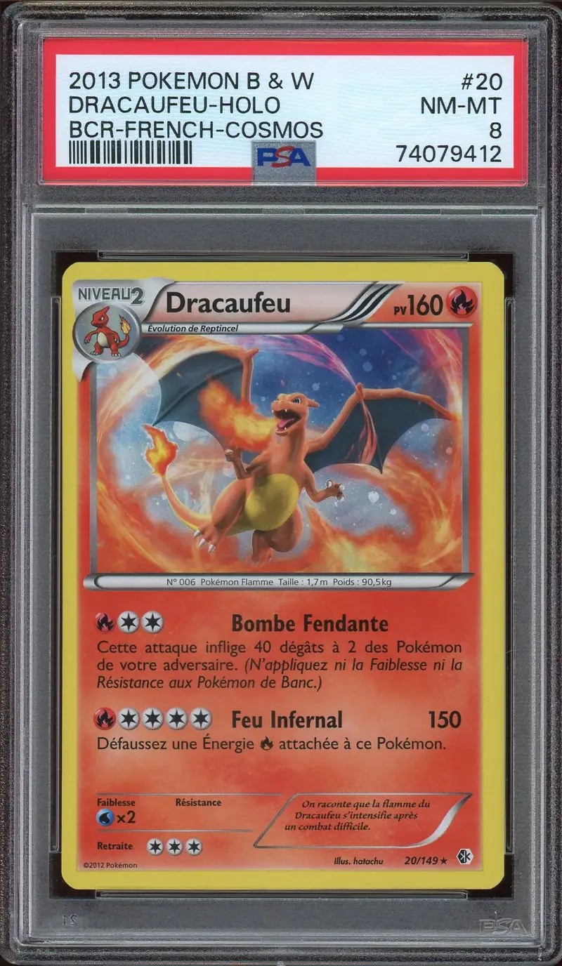 PSA 8 Dracaufeu Holo