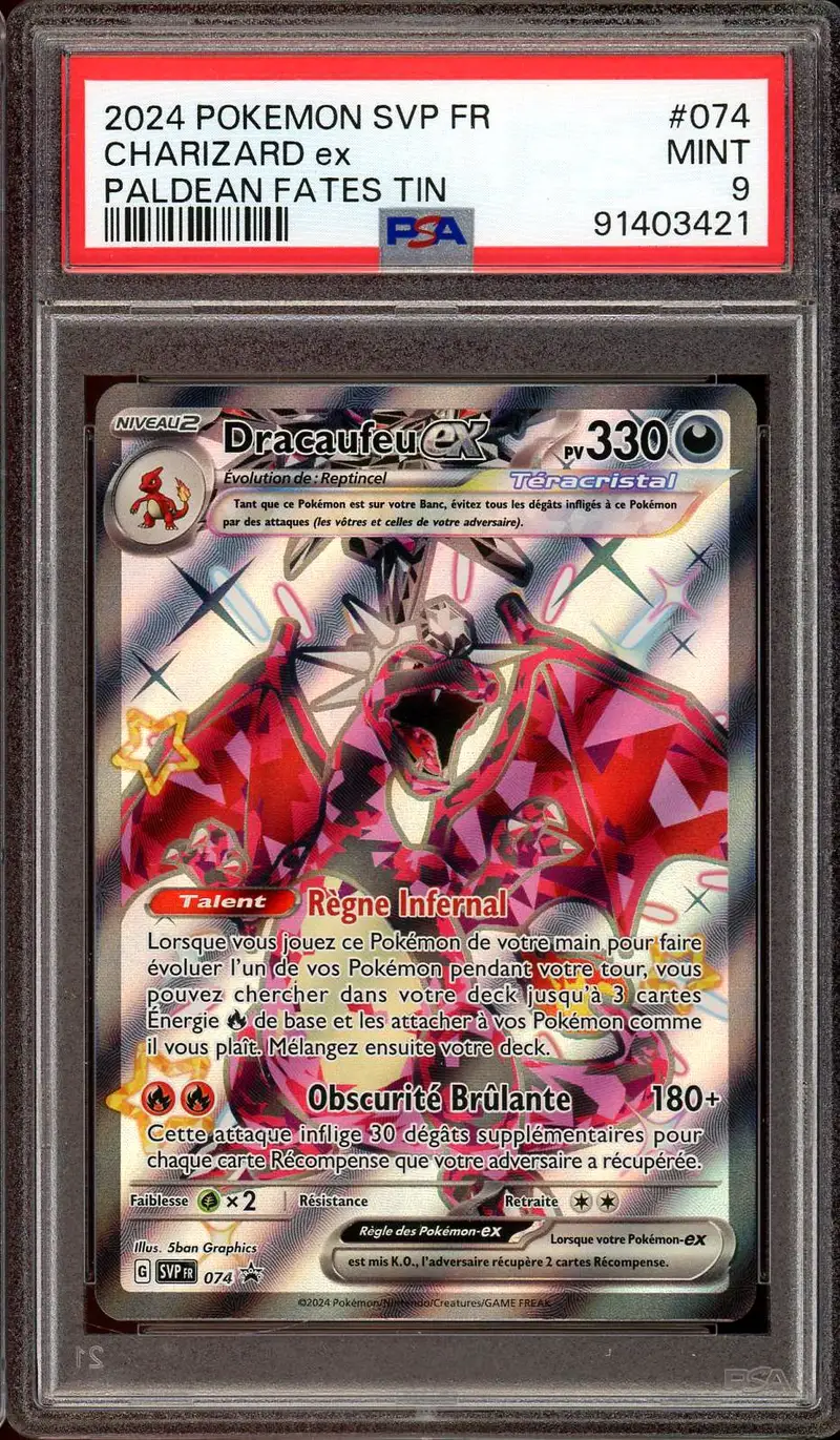 PSA 9 Dracaufeu Ex