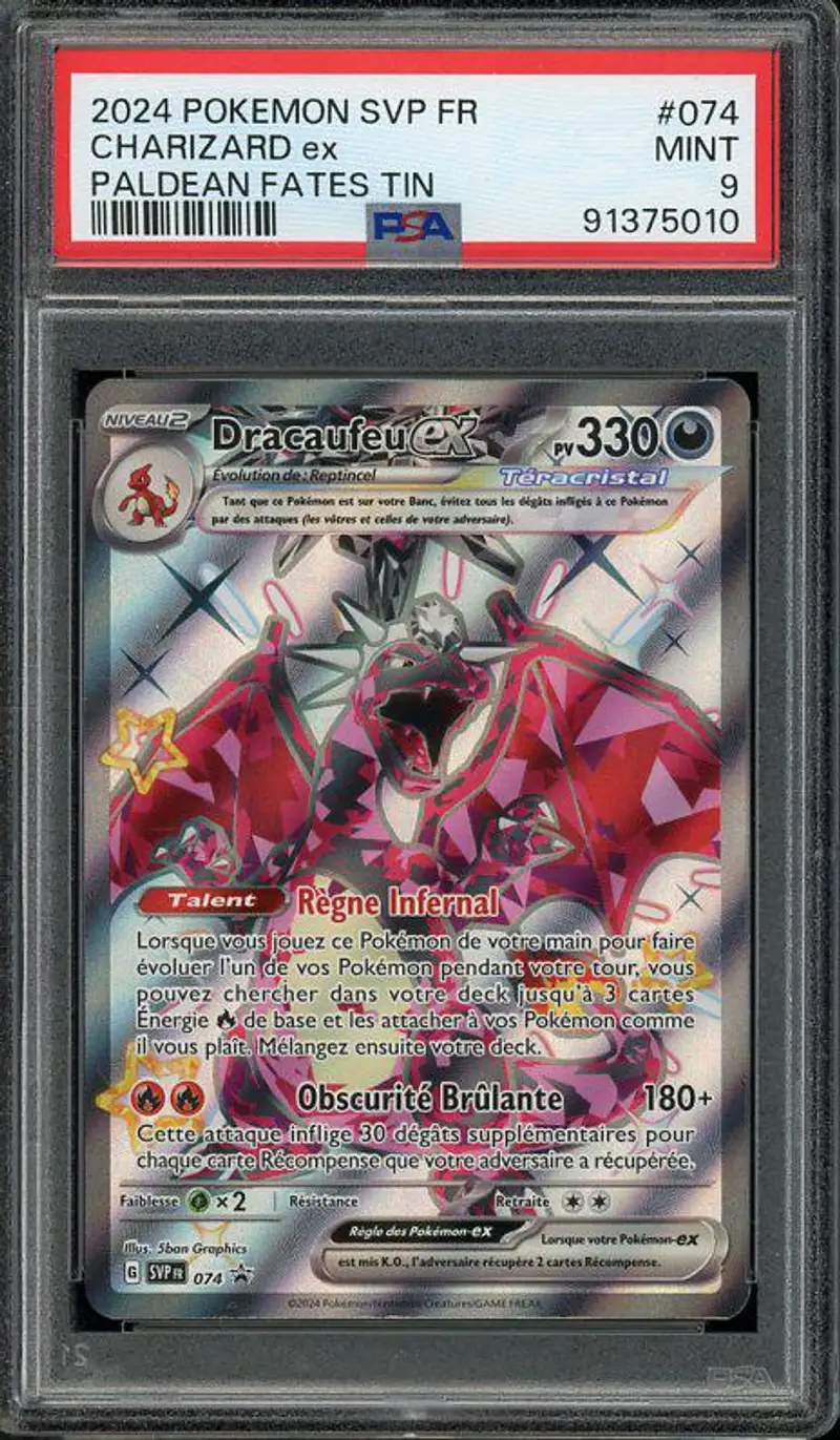 PSA 9 Dracaufeu Ex