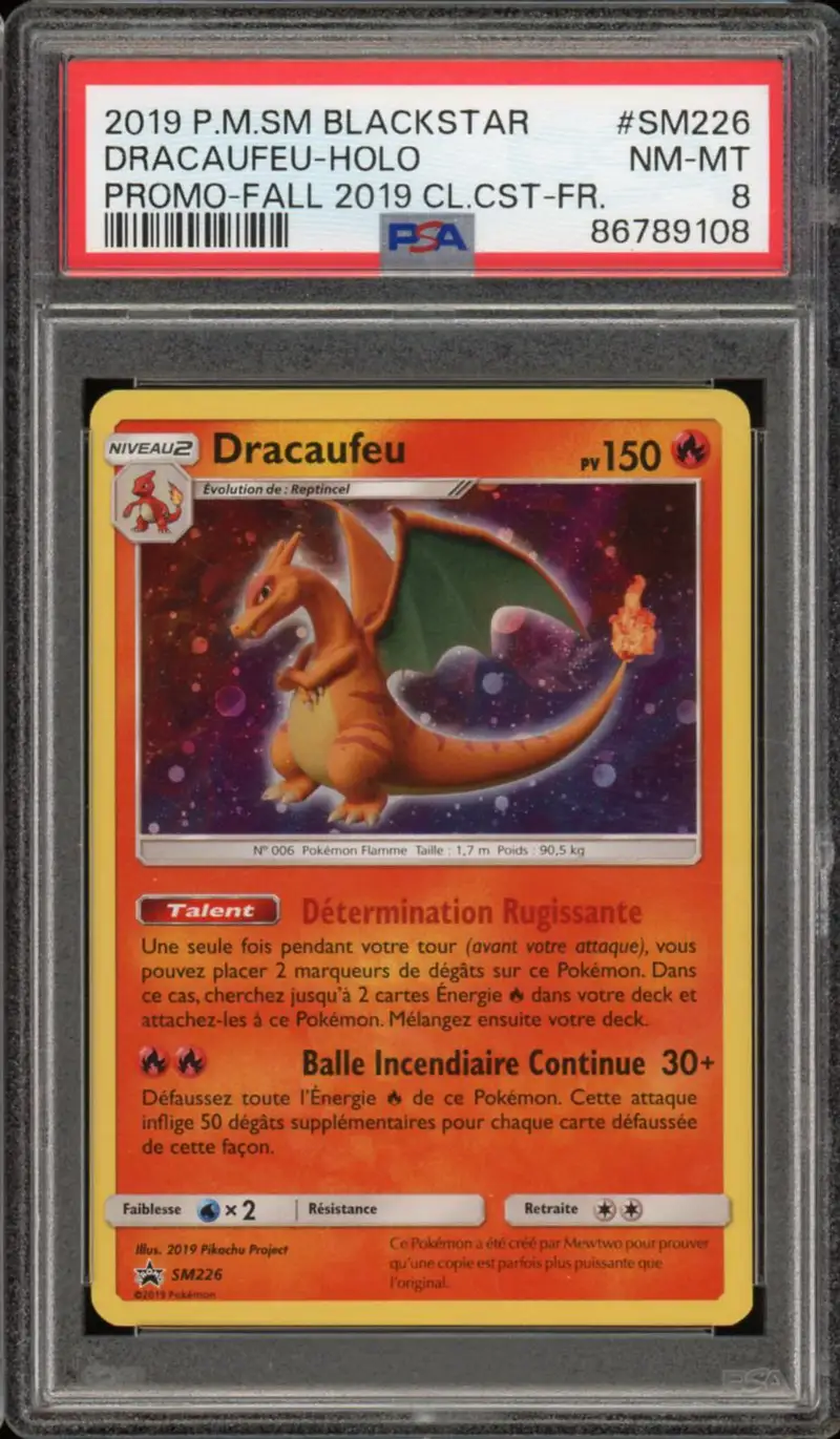 PSA 8 Dracaufeu Holo