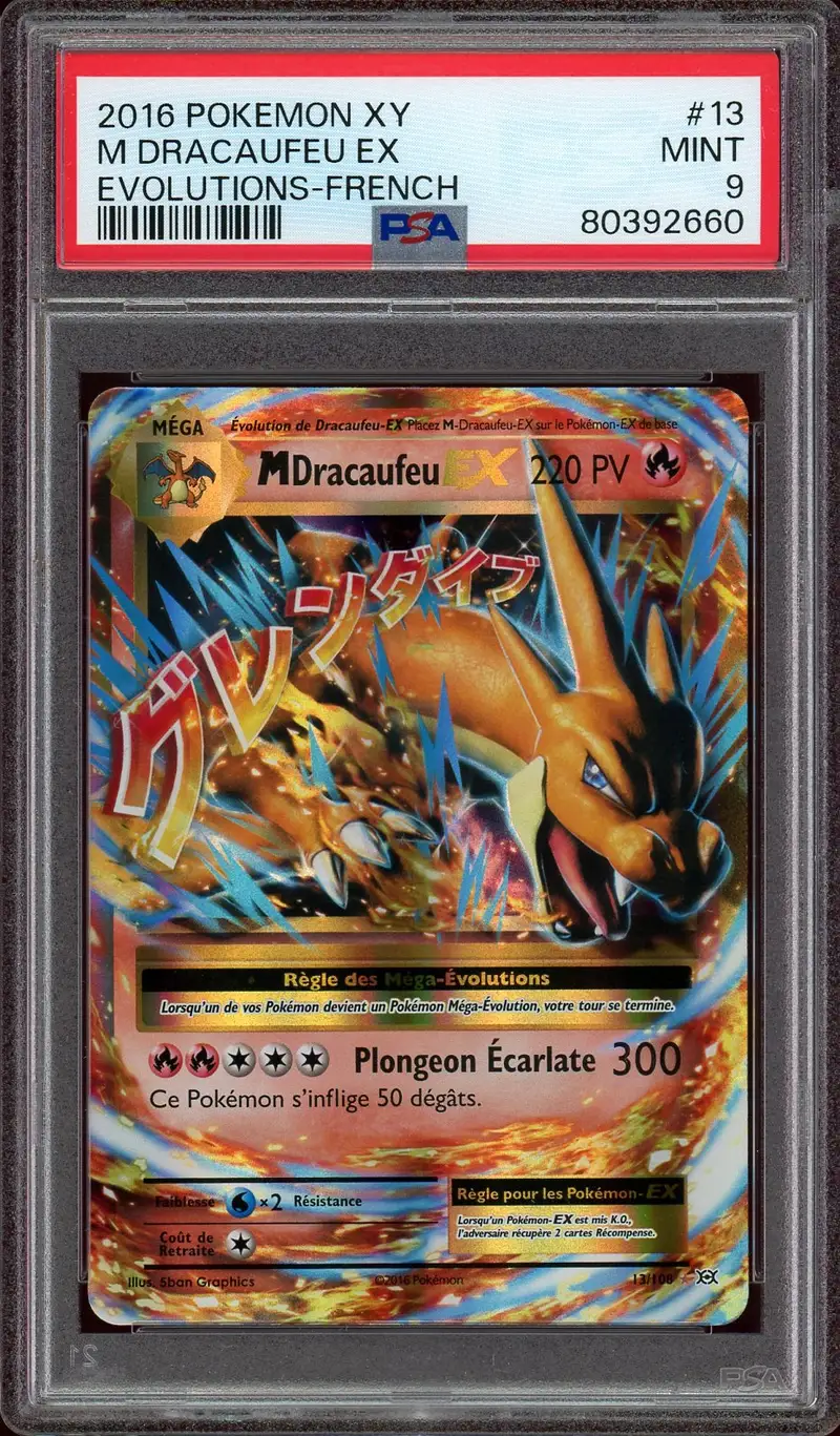 PSA 9 Méga Dracaufeu Ex