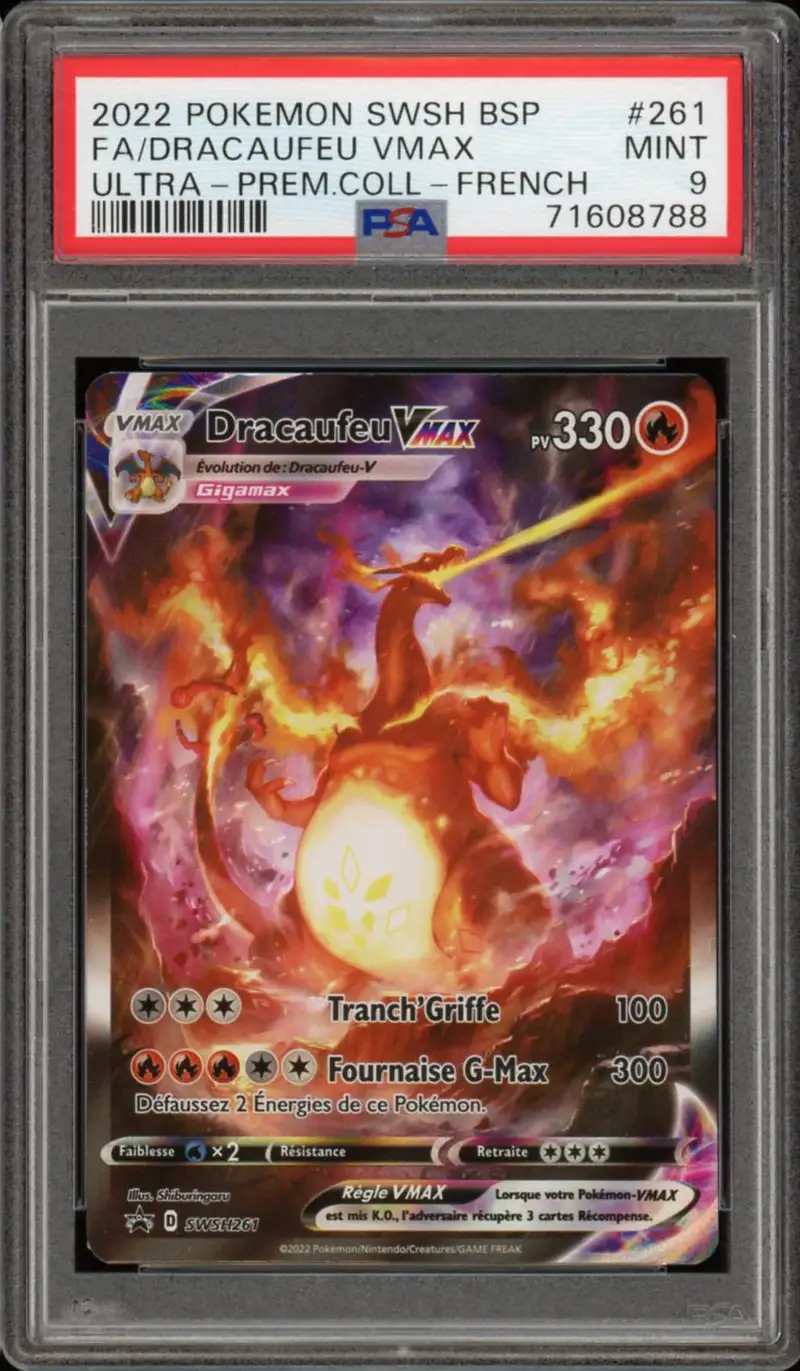 PSA 9 Dracaufeu VMax