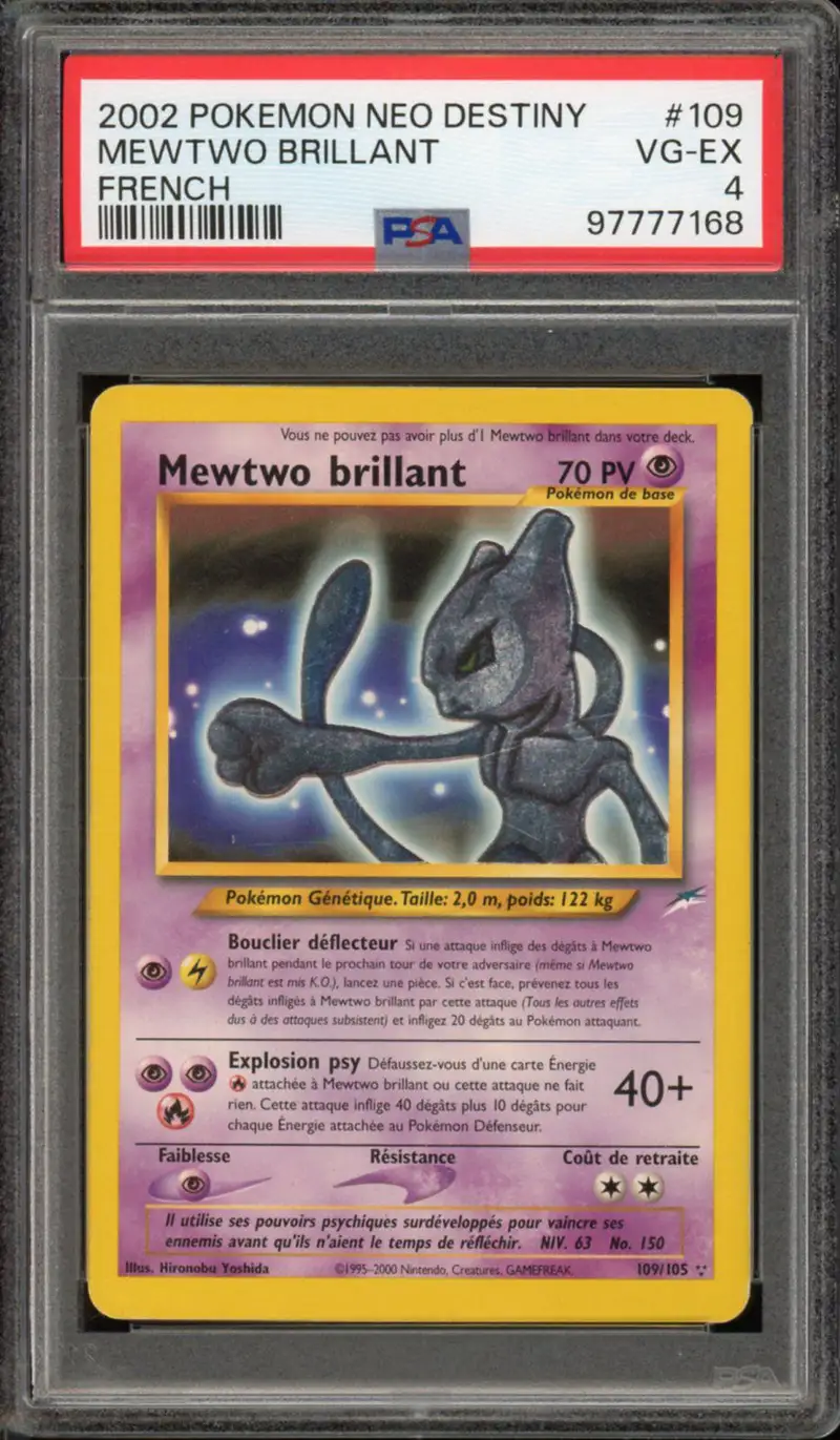 PSA 4 Mewtwo Brillant