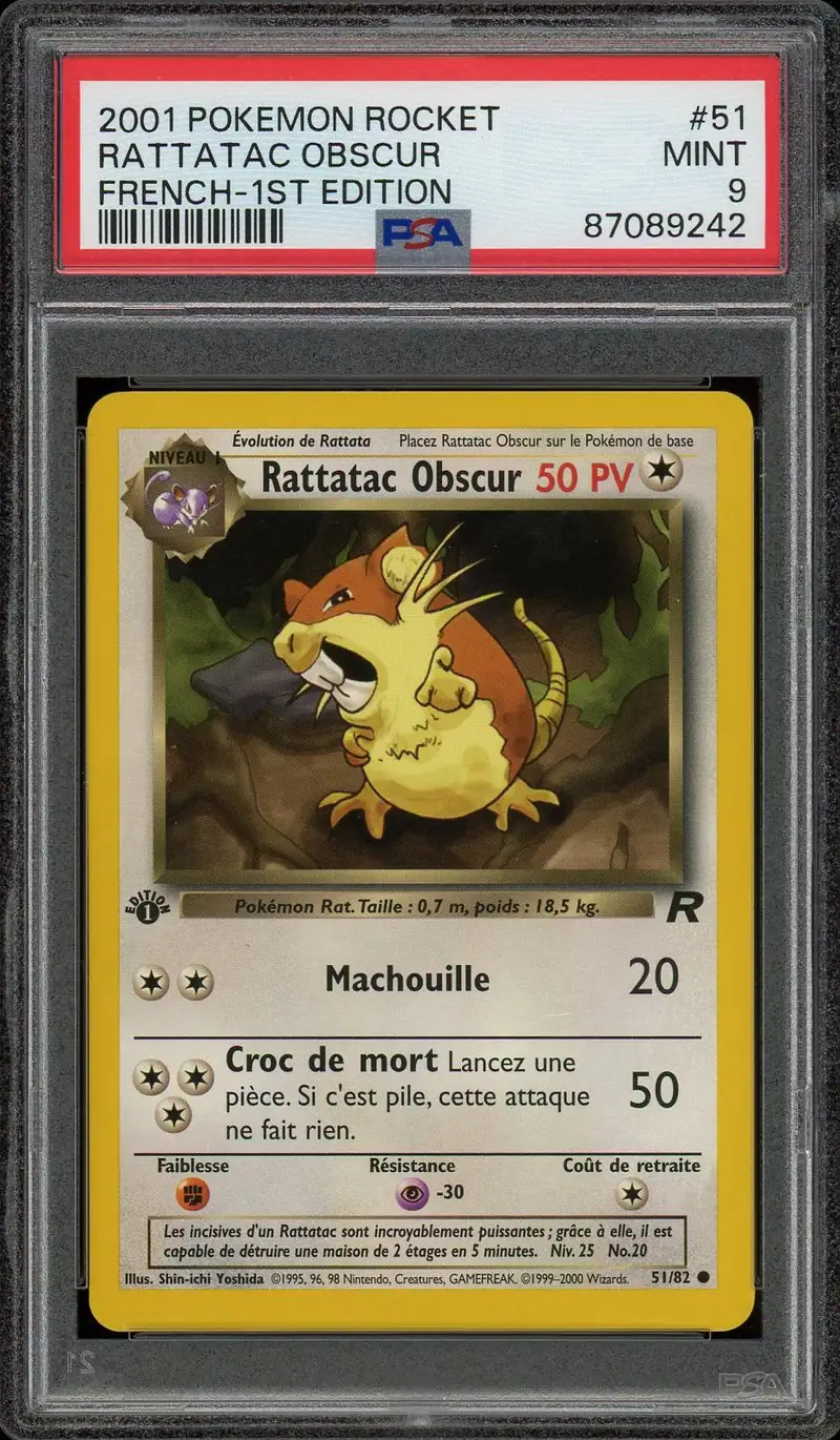 PSA 9 Rattatac Obscur