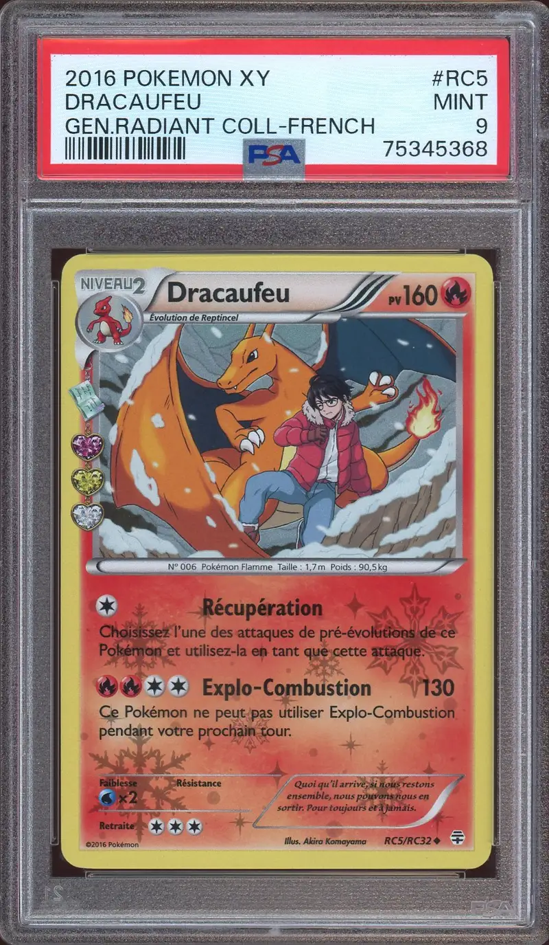 PSA 9 Dracaufeu Holo