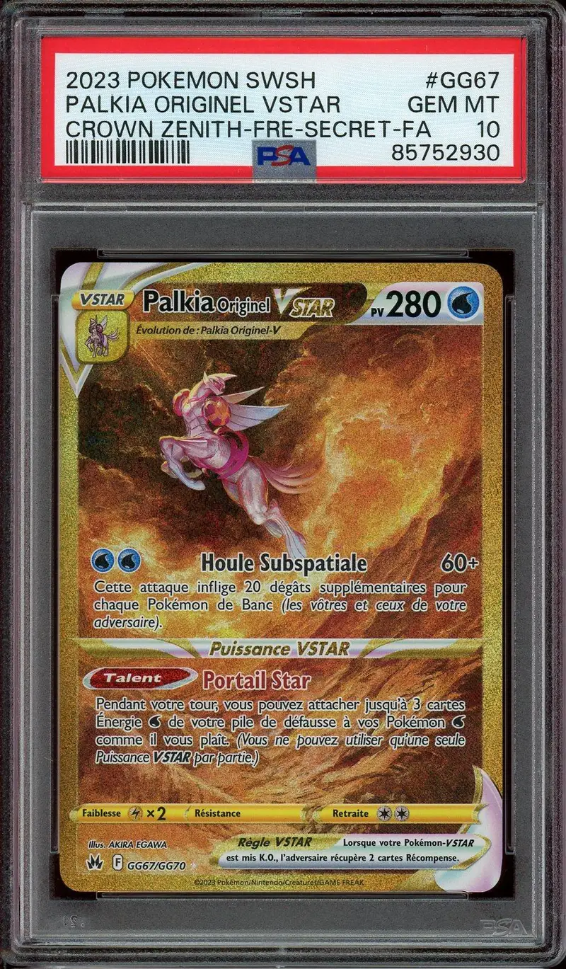 PSA 10 Palkia Originel VStar Gold