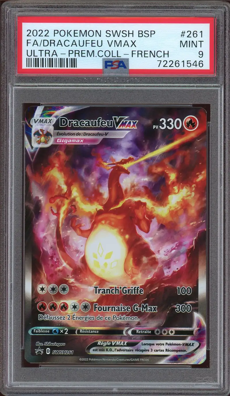 PSA 9 Dracaufeu VMax