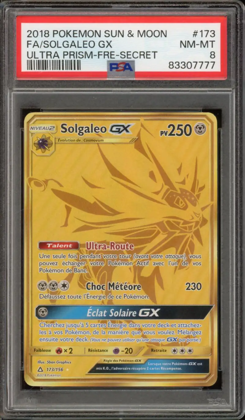PSA 8 Solgaleo Gx
