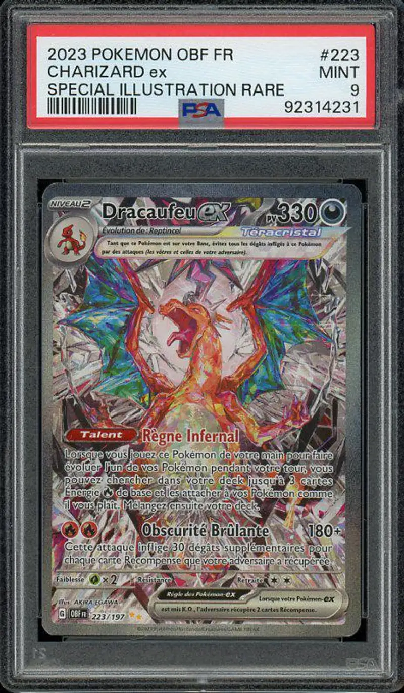 PSA 9 Dracaufeu Ex