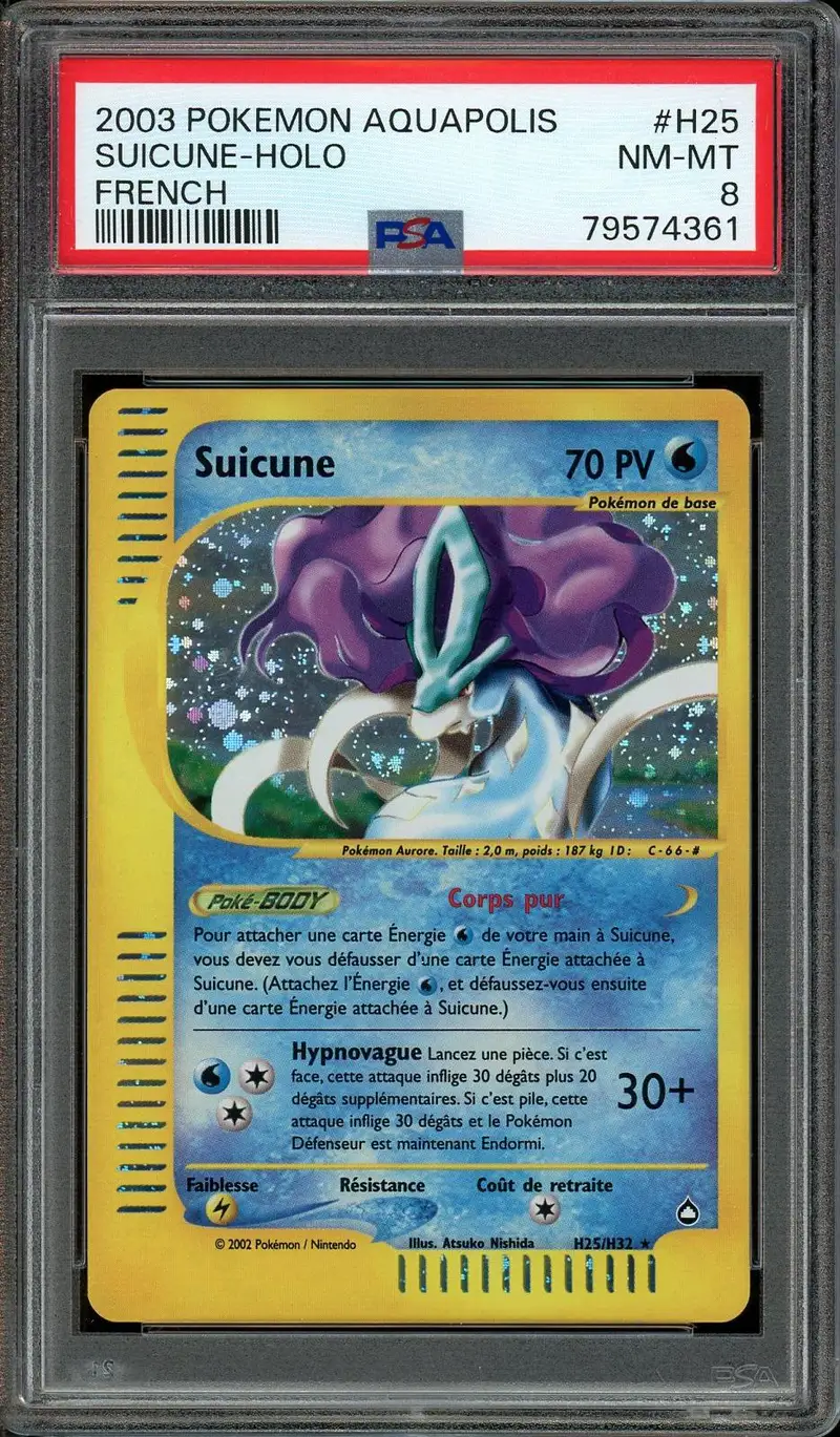 PSA 8 Suicune Holo
