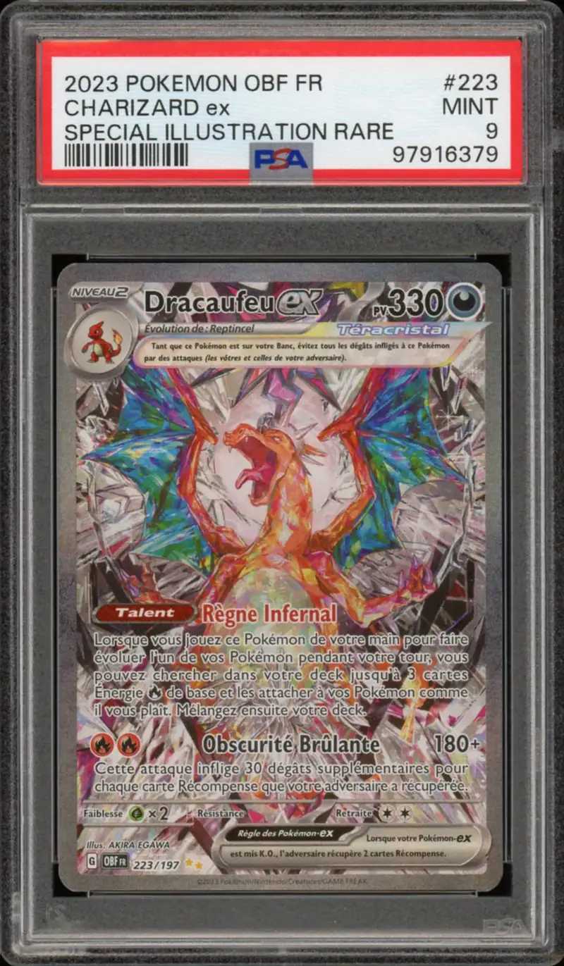 PSA 9 Dracaufeu Ex