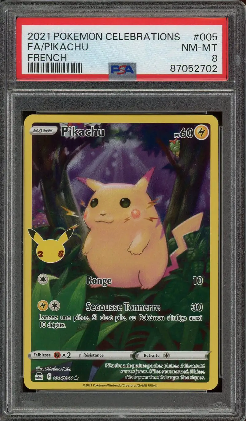 PSA 8 Pikachu