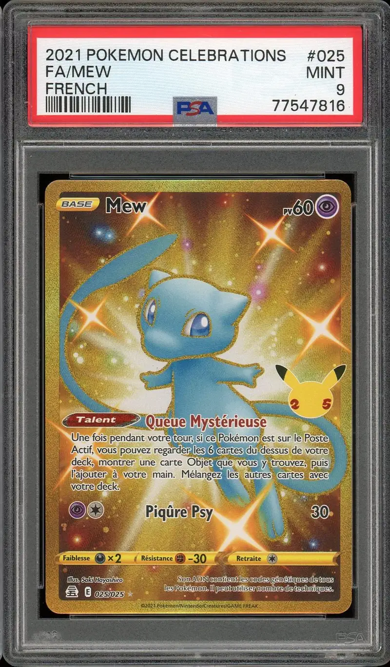 PSA 9 Mew Gold