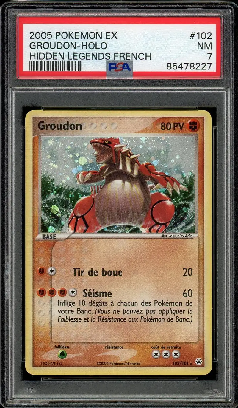 PSA 7 Groudon Holo