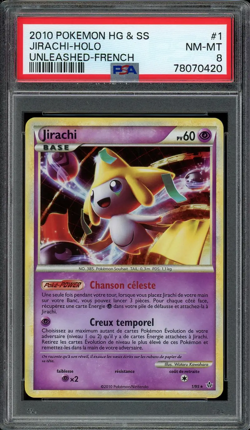 PSA 8 Jirachi Holo