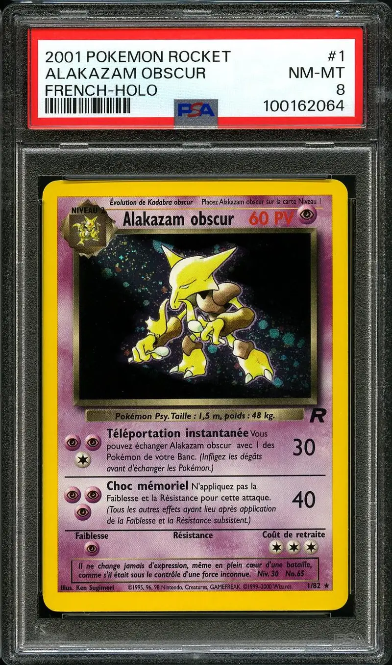 PSA 8 Alakazam Obscur Holo