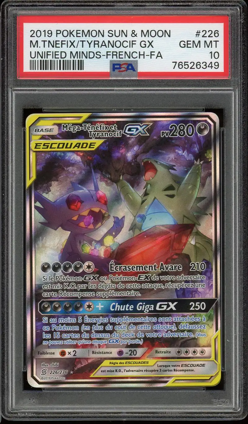 PSA 10 Méga-Ténéfix et Tyranocif Gx