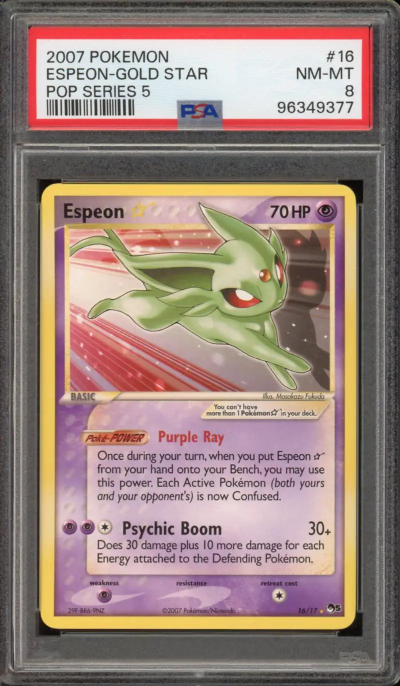 PSA 8 Espeon Gold Star