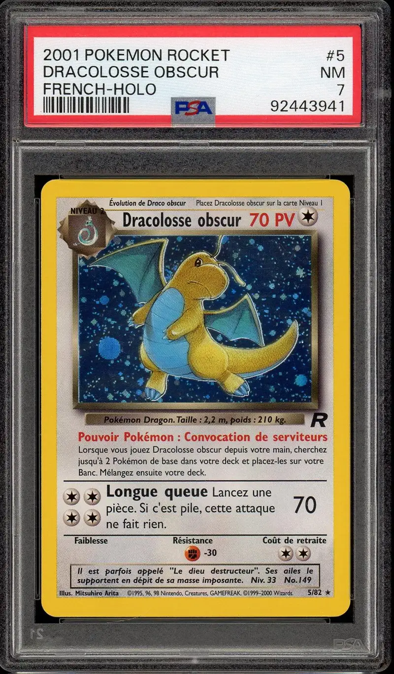 PSA 7 Dracolosse Obscur Holo
