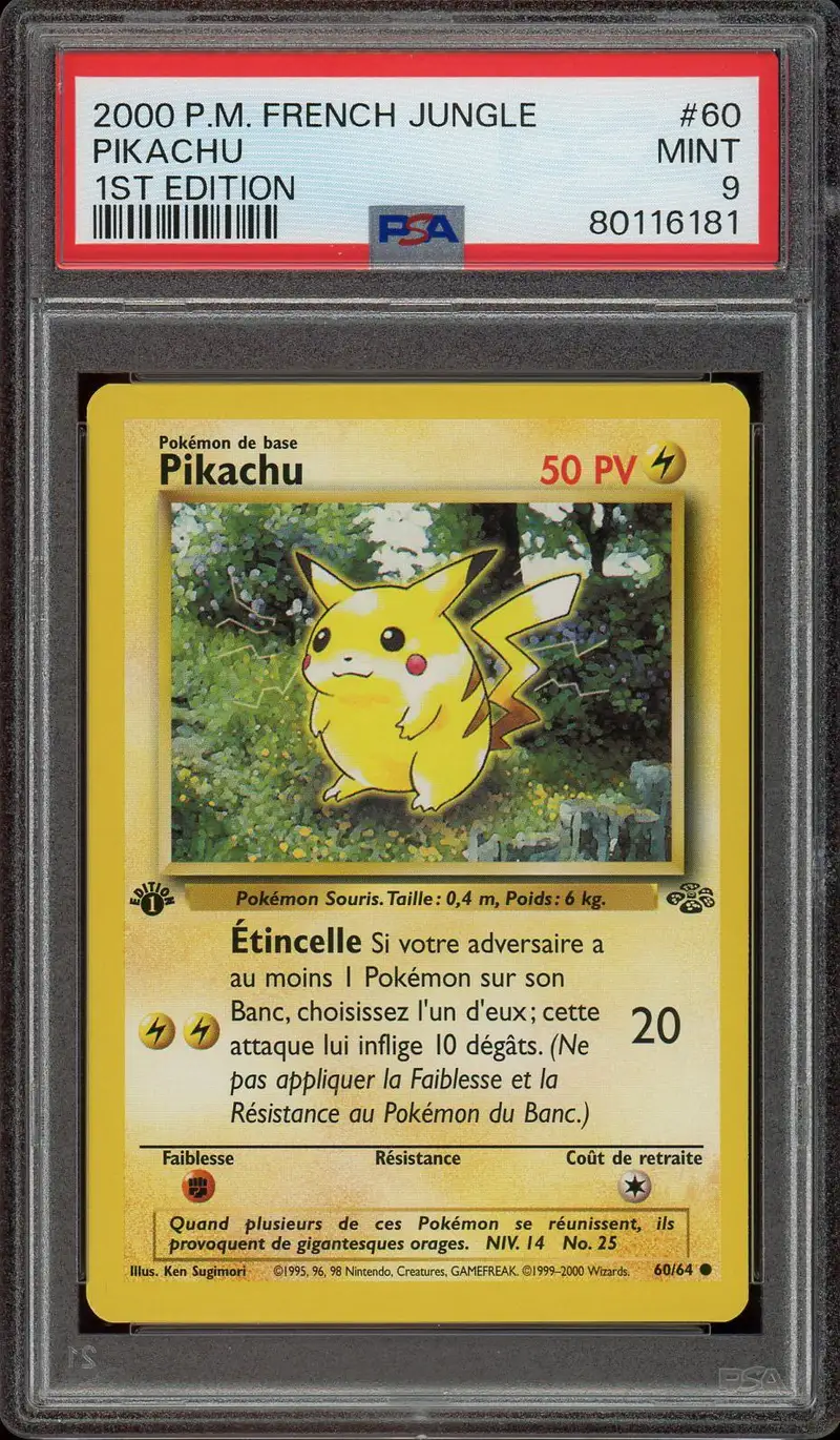 PSA 9 Pikachu