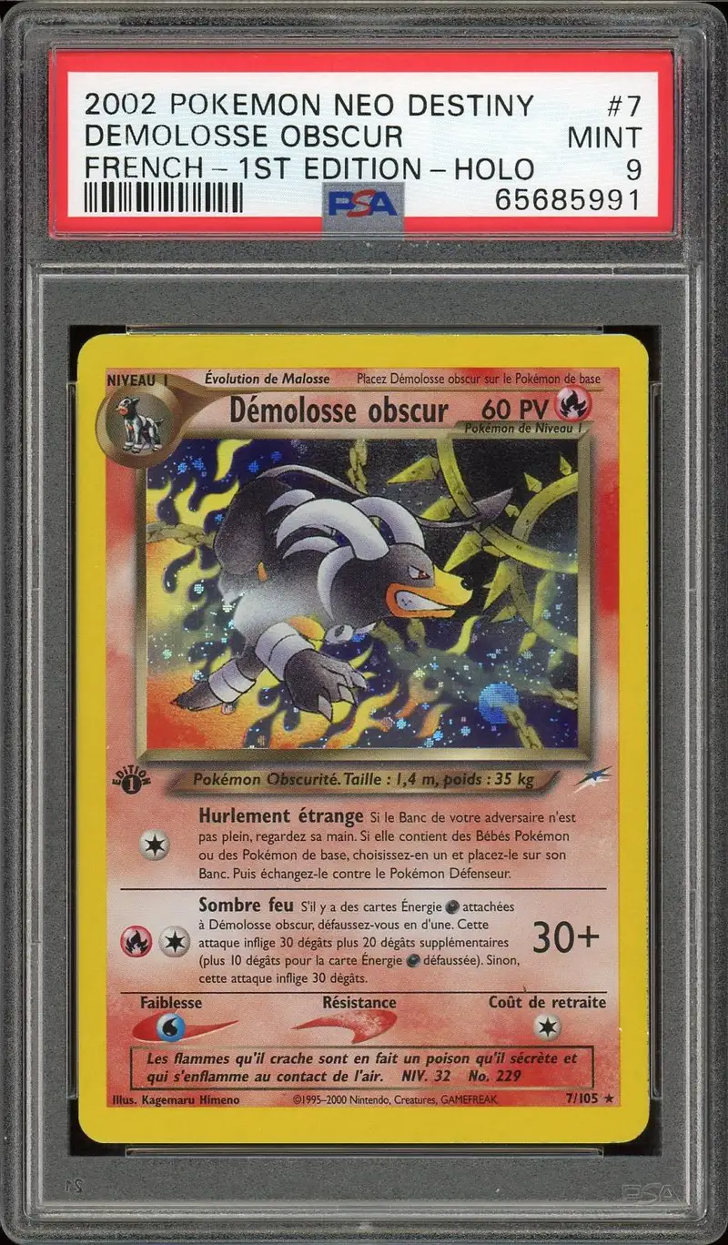 PSA 9 Démolosse Obscur Holo