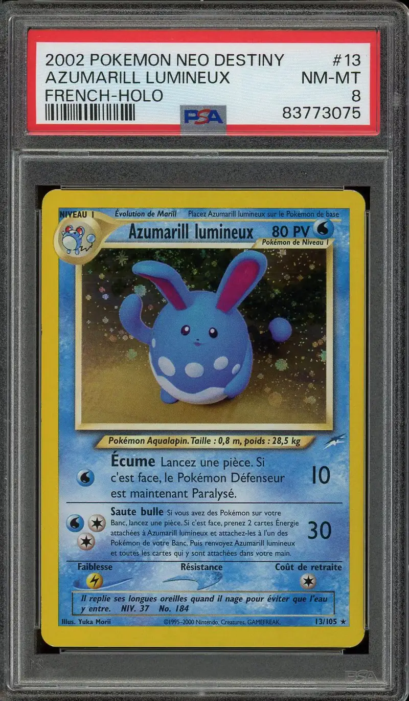 PSA 8 Azumarill Lumineux Holo