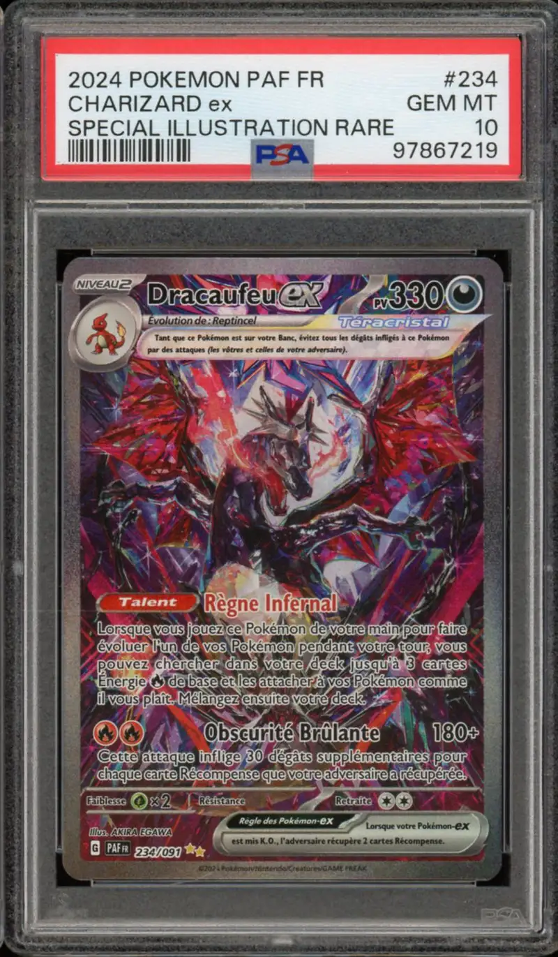 PSA 10 Dracaufeu Ex