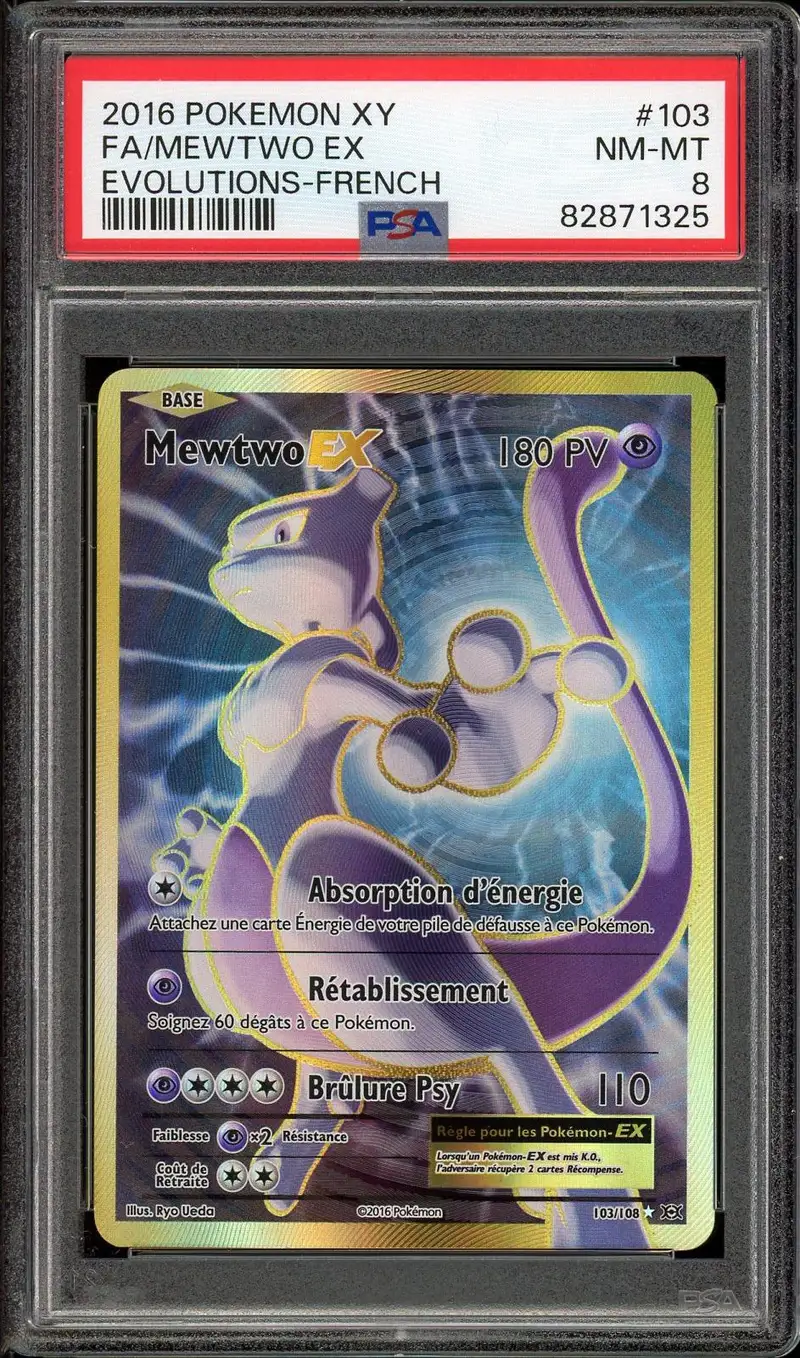 PSA 8 Mewtwo Ex Gold