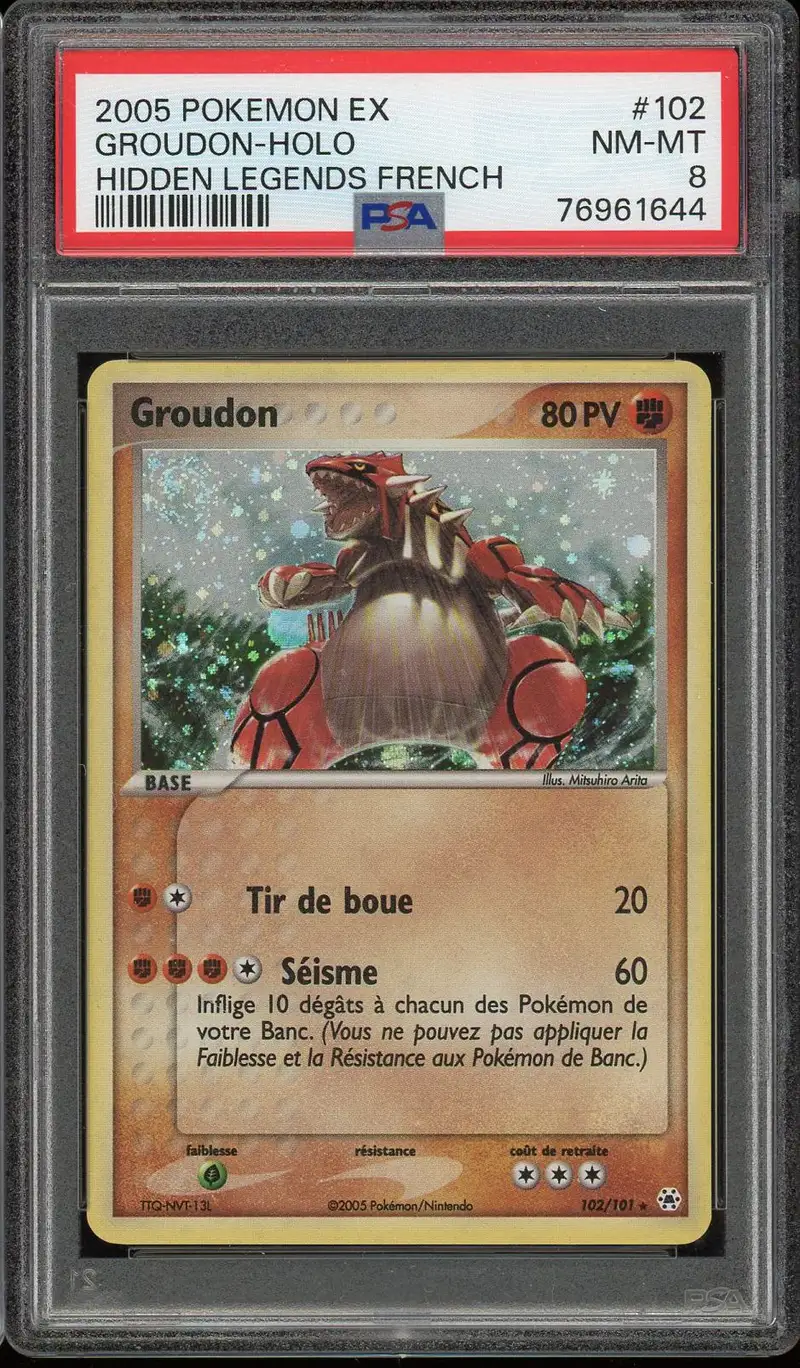 PSA 8 Groudon Holo