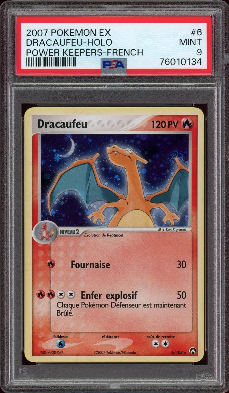 PSA 9 Dracaufeu Holo