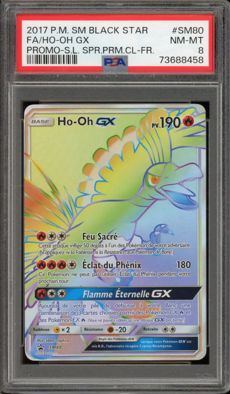 PSA 8 Ho-Oh Gx Rainbow