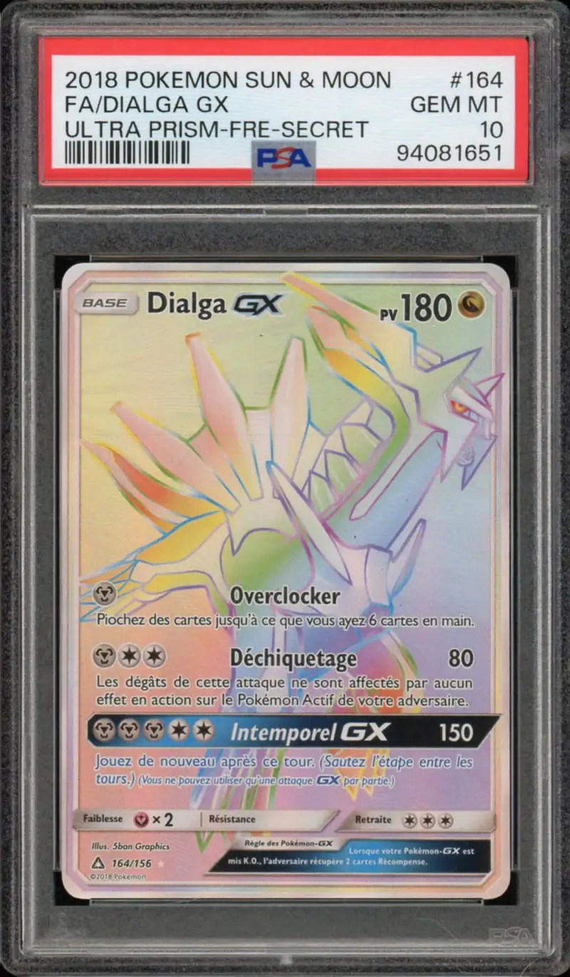 PSA 10 Dialga Gx Rainbow