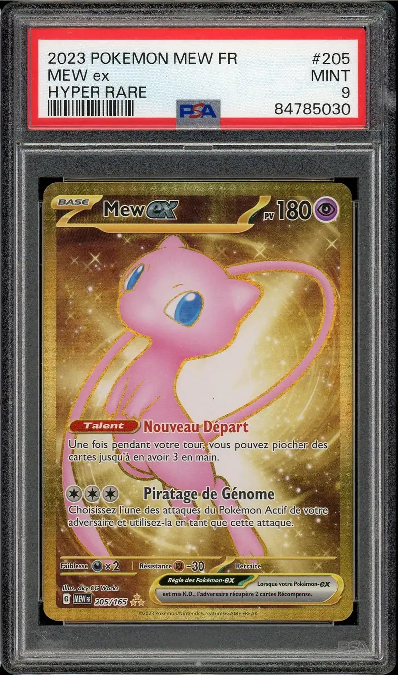 PSA 9 Mew Ex Gold