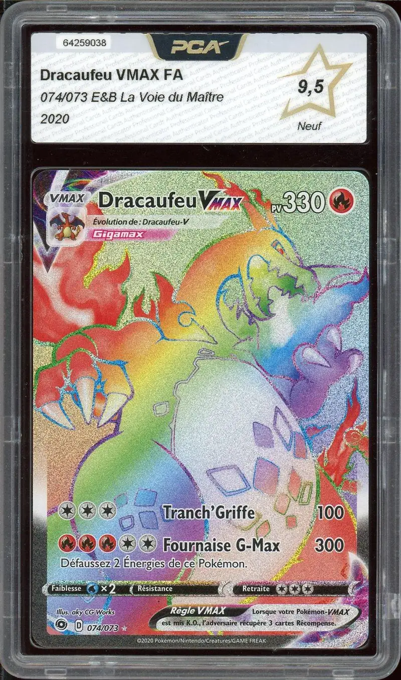 PCA 9.5 Dracaufeu VMax Rainbow