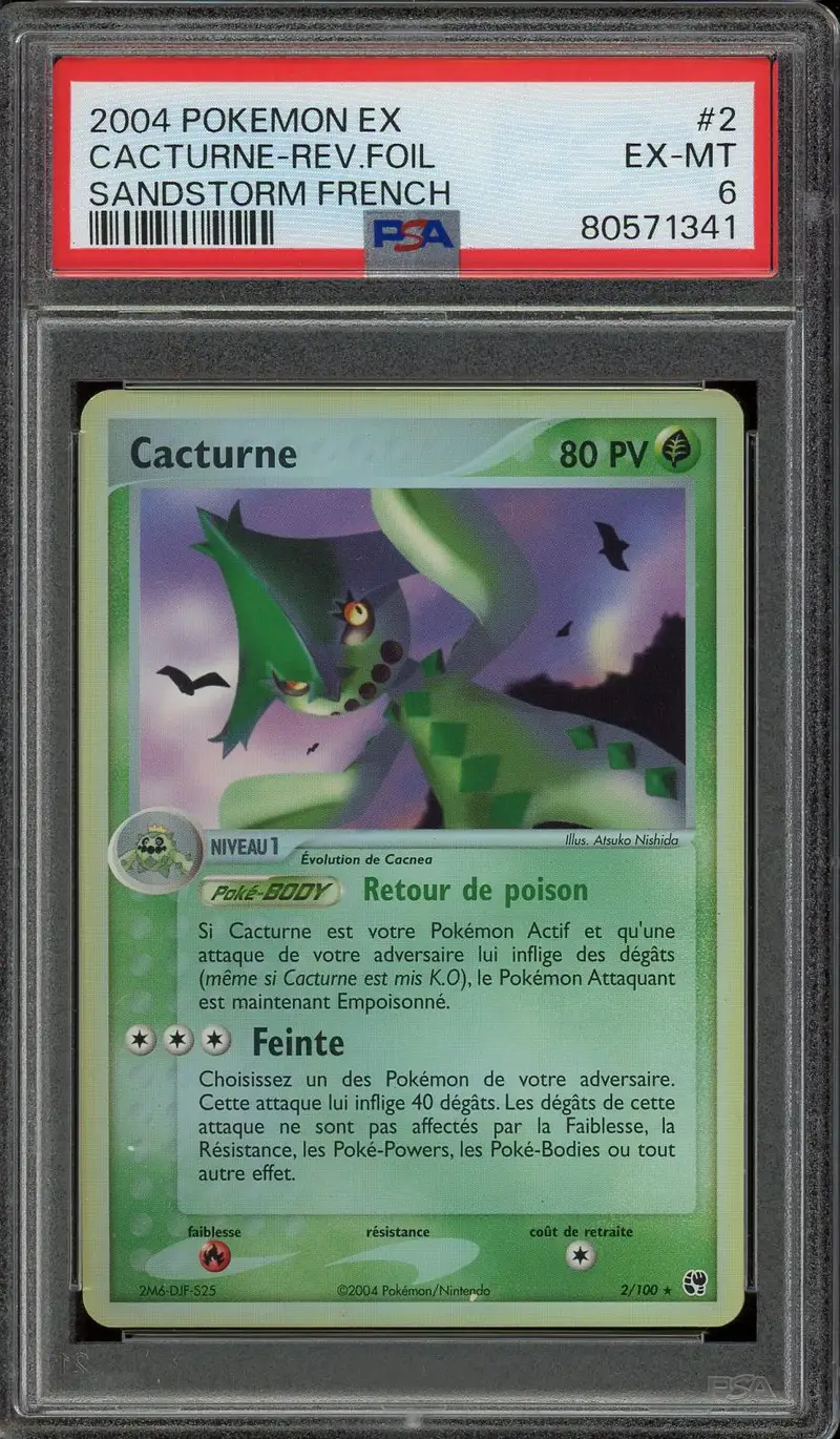 PSA 6 Cacturne Reverse