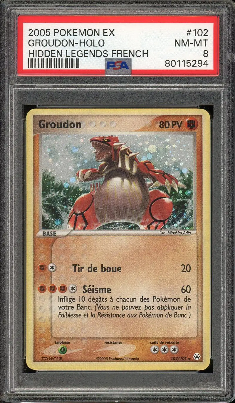 PSA 8 Groudon Holo