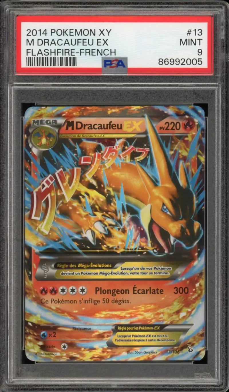 PSA 9 Méga Dracaufeu Ex