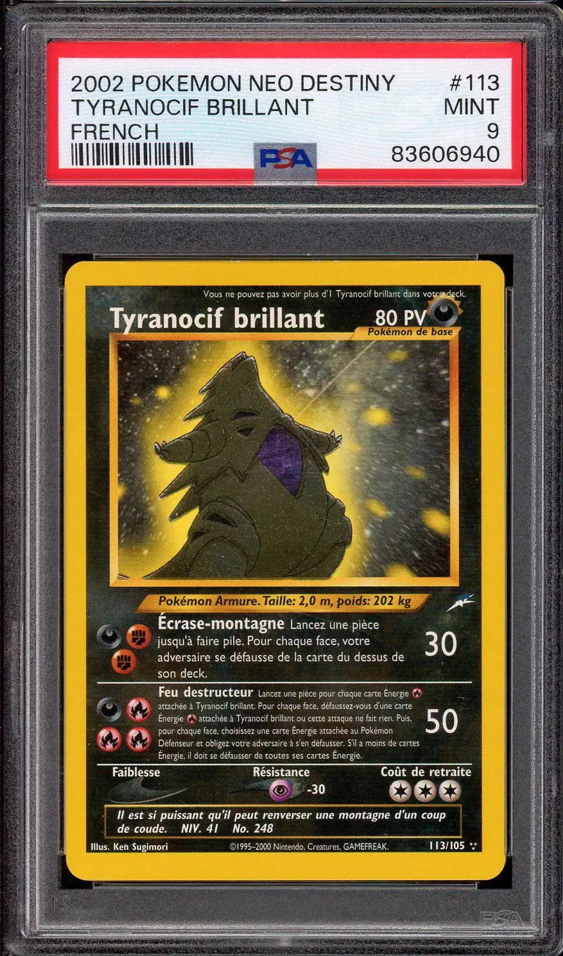 PSA 9 Tyranocif Brillant