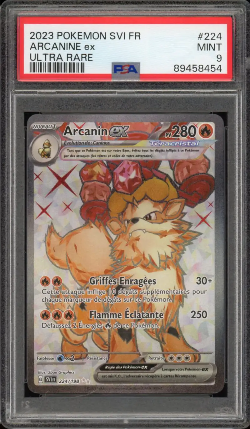 PSA 9 Arcanin Ex Shiny