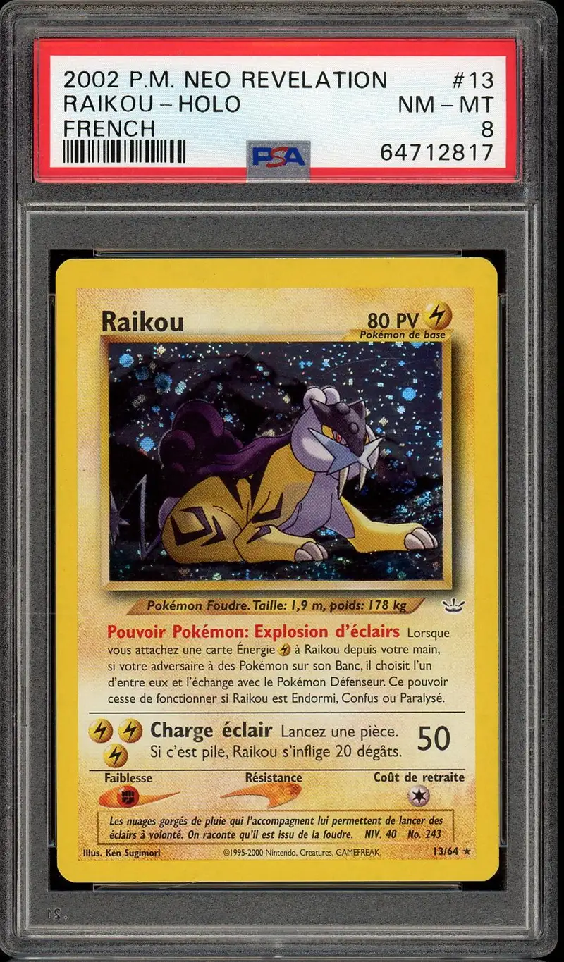 PSA 8 Raikou Holo