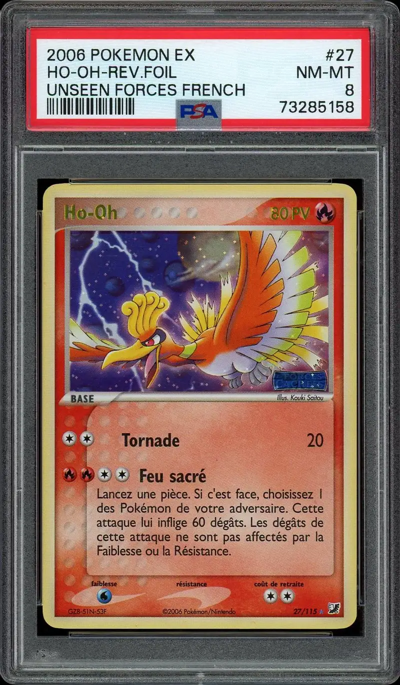 PSA 8 Ho-Oh Holo Rev